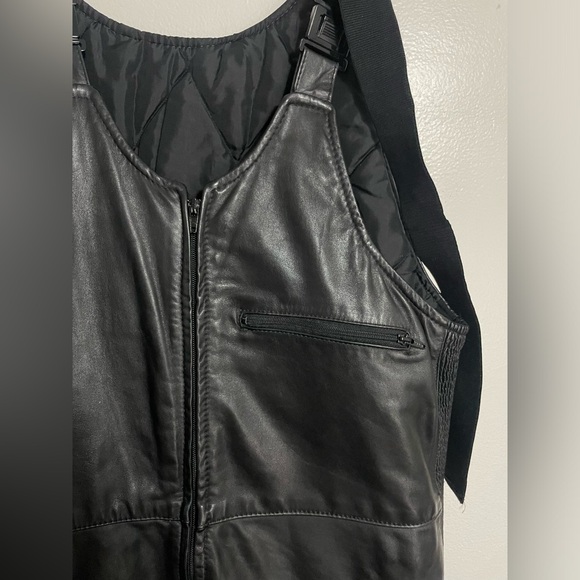 Wolf Of Canada Leather Overalls Motorcycle Pants Size Large - Picture 3 of 13